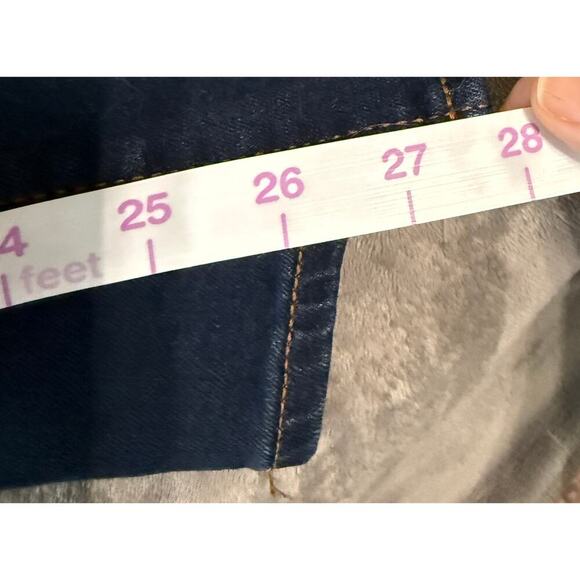 NWT Old Navy Size 26 Short Mid‎ Rise Power Slim Straight Dark Wash Jeans Plus - Picture 9 of 10